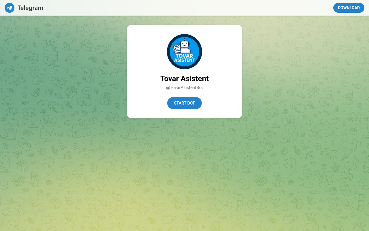 Tovar Asistent Product Assistant Bot