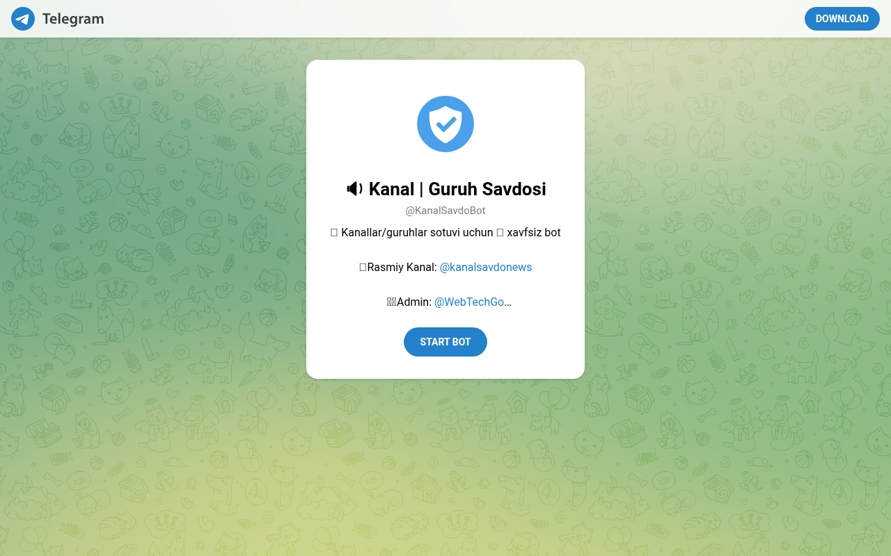 Kanal Savdo Channel Trading Bot